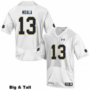 Notre Dame Fighting Irish Men's Paul Moala #13 White Under Armour Authentic Stitched Big & Tall College NCAA Football Jersey ZDL5099DH